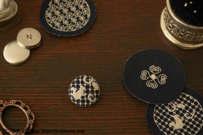 刺繍ミシンで作る、くるみボタン