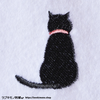 今週のワンコイン デザインpack97 猫ちゃん後ろ姿a ９種類 刺繍データ ラブキモノ刺繍 公式ホームページ