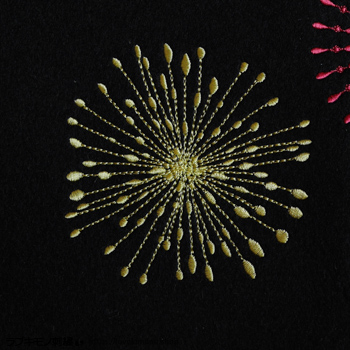 今週のワンコイン デザインpack107 花火 Fireworks ６種類 刺繍データ ラブキモノ刺繍 公式ホームページ